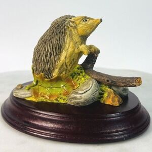 Hedgehog Figural‎ Sculpture On Wooden Plinth By Originalities Form Core Cabin